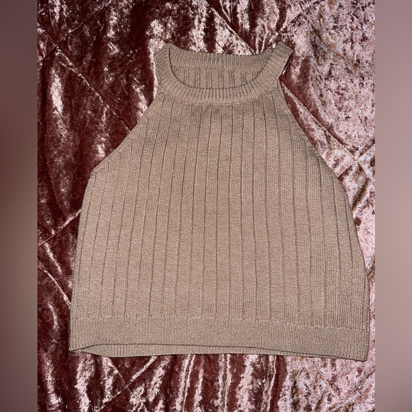 Tan Sweater Tank - Picture 1 of 3